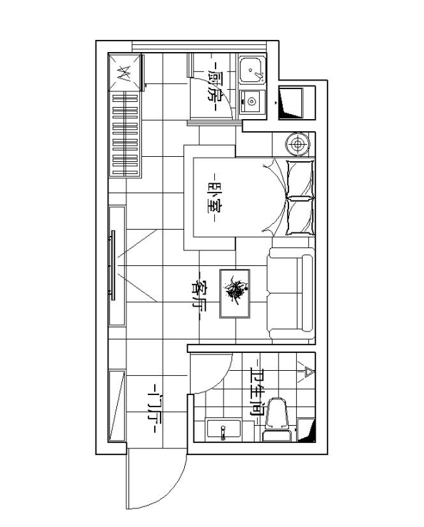 阳光新天地30平米后现代风格设计方案